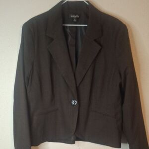 Isabella Brown Blazer Classic Suit Jacket size 18